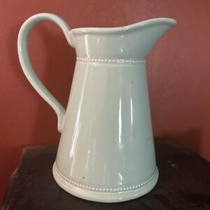 Martha Stewart Mint Green Ceramic Pitcher RARE FIND